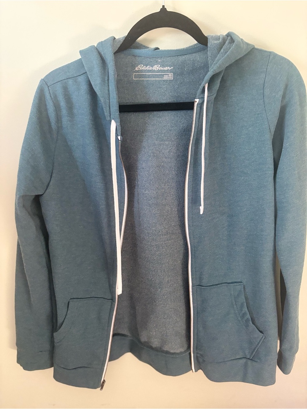 Eddie Bauer Teal Zip Up Fleece Top